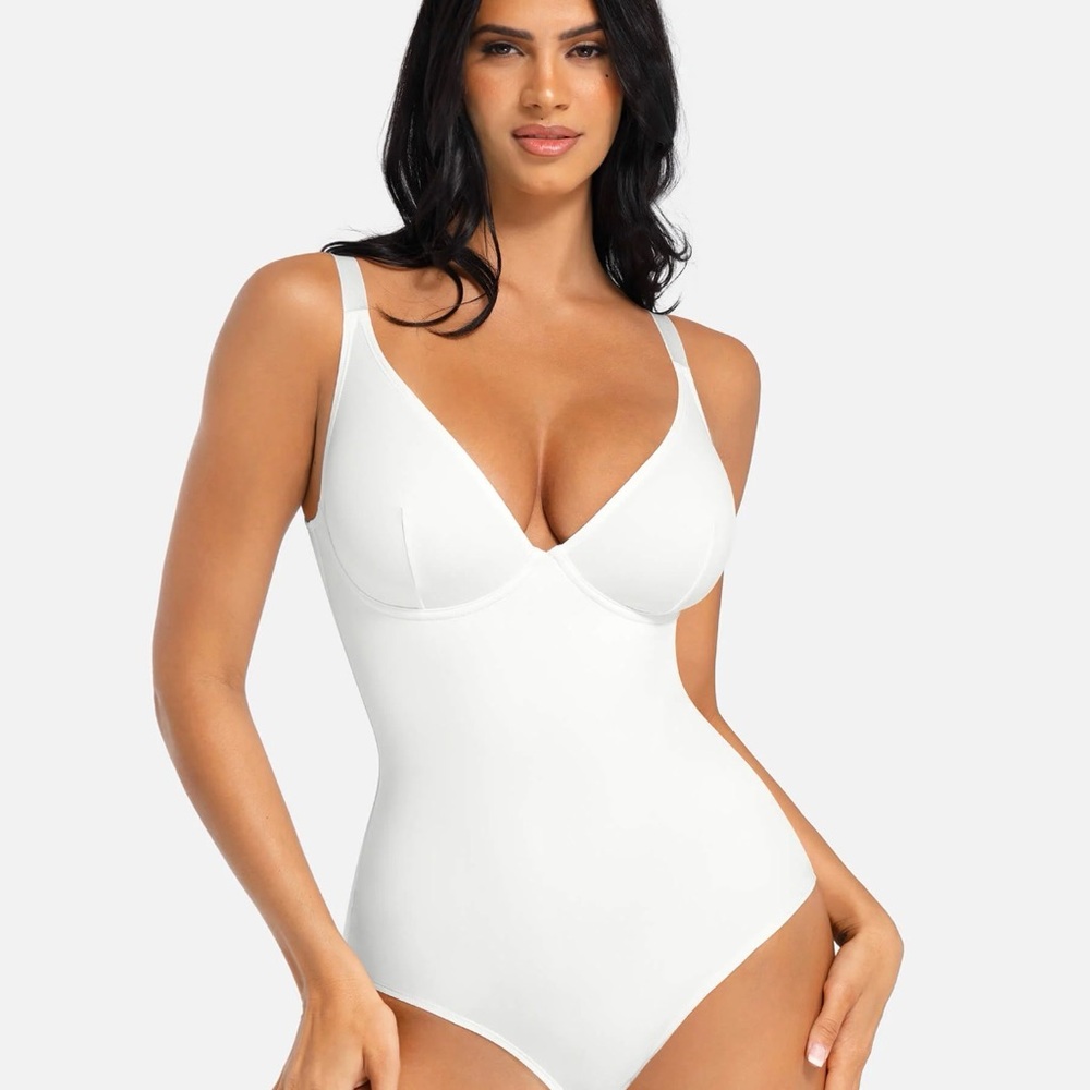 Women's White Shapewear Bodysuit